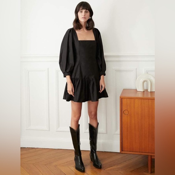 Pixie Market Colette Black Mini Dress - Picture 1 of 11